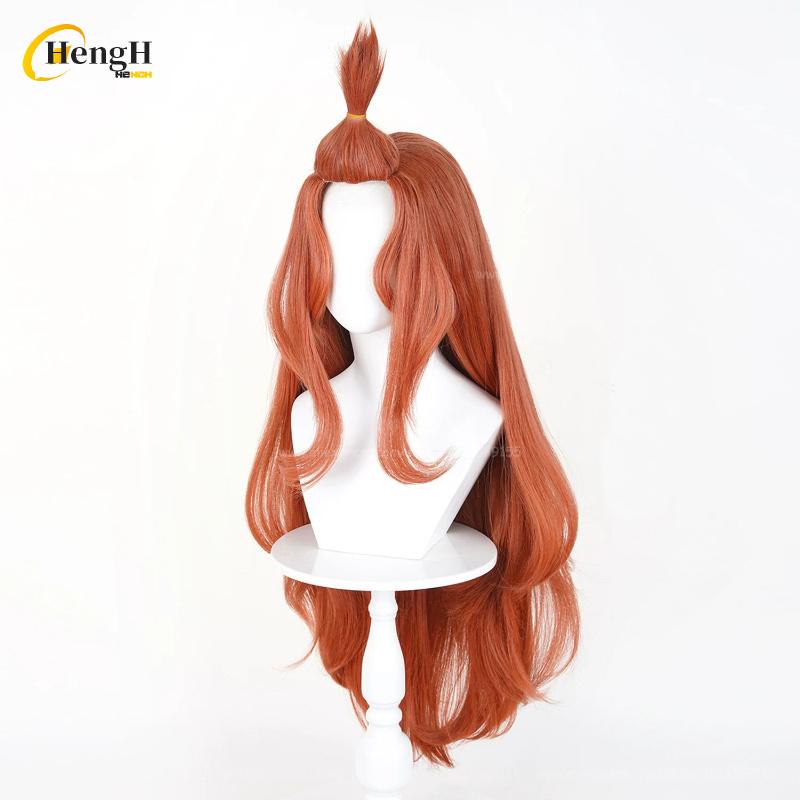 Anime Chainsmoker Cat Aruko Sakai Long 80cm Orange Brown Cosplay Anime Wig Heat Resistant Hair Halloween Party Wigs