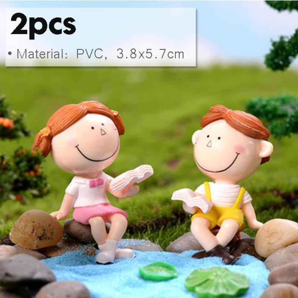 New Lovers Figures Couple Miniature Home Decor People Boy Girl Model Princess Fairy Gnome Valentine's Day Gift Dollhouse