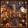 Decorative Vampire Clings Halloween Static Window Clings, Pumpkin Ghost Mummy Cartoon Decals, Cute Decor Self-Adhesive for Glass Door Mirror