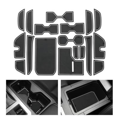 For 2024 Toyota Land Cruiser Prado 250 Anti-Slip Gate Slot Cup Mat PVC Non-Slip Door Pad Interior Accessories 18pcs