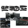 1 Set 3D Interior Decal Sticker Matte Black Carbon Fiber Decal Trim Sticker For BMW 3 Series F30 F31 Only For Right-hand Drive