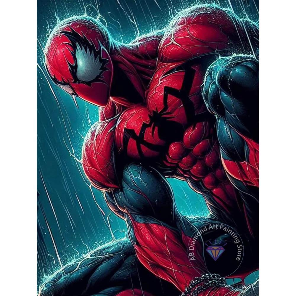 Spider-Man High-burning Realistic Style 5D Diamond Painting Full of Diamonds DIY Hand-applied Diamond Painting Hero Theme Decorative Painting Kit