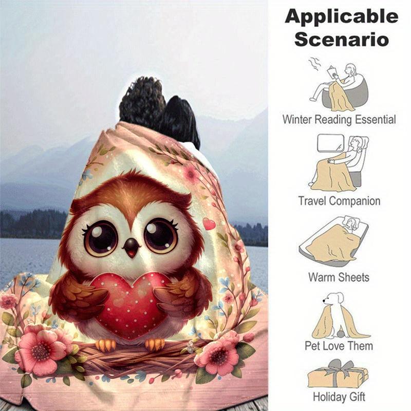 1pc Eagle Printing Lightweight Flannel Blanket, Comfortable and Warm Blanket, for Camping Sofa Bed and Couch Office, In All Seasons