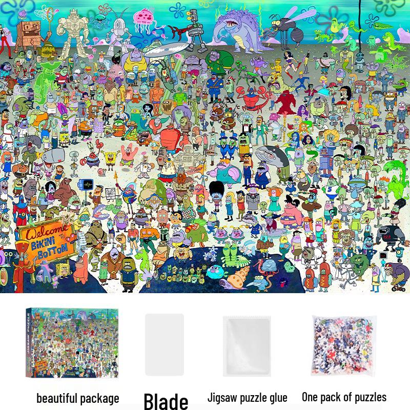 1,000-Piece Cute Healing Jigsaw Puzzle: Adult High-Difficulty Decompression Toy, Educational Gift for Girls