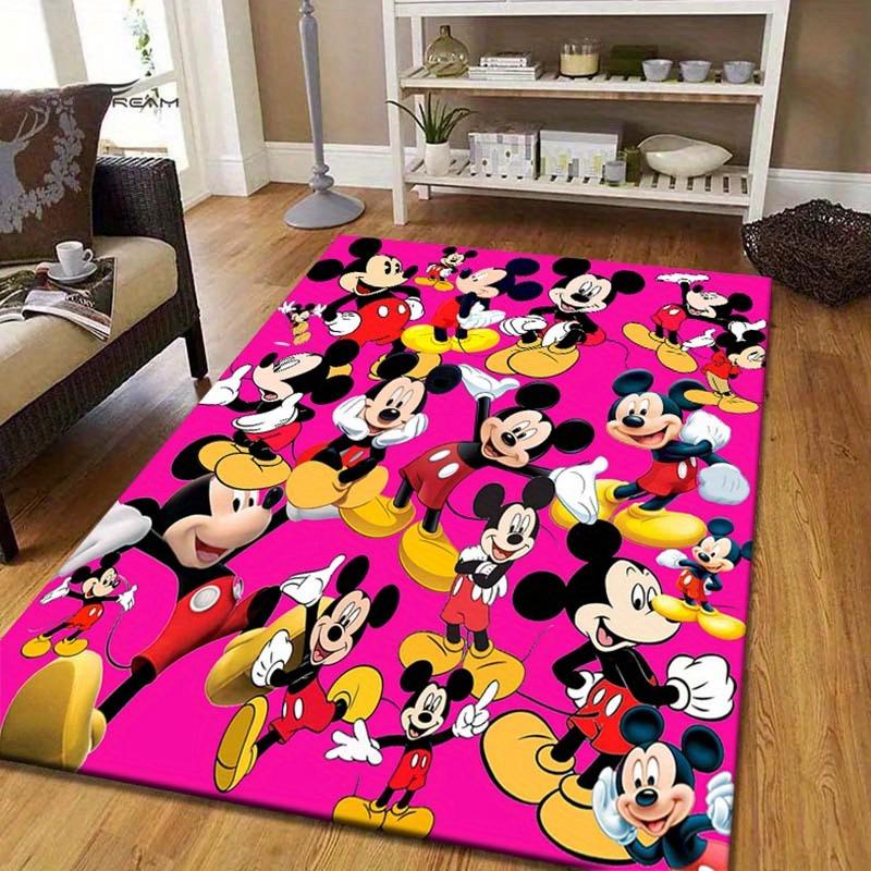 

1pc Mickey Mouse Pattern Area Rug Soft Flannel Floor Mat for Living Room, Bedroom, Kitchen, Sofa Coffee Table Floor Mat, Machine Washable 60cm by 90cm