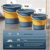 Collapsible Portable Water & Trash Bucket for Travel, Fishing, Outdoor & Home Use