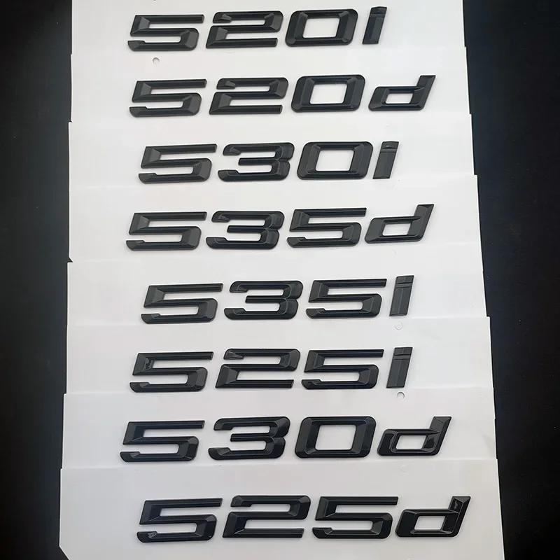 3D ABS Car Letters Trunk Emblem Badge Logo Sticker For BMW E60 530d 530i 520d F10 520i E39 535d 535i 540i 525d F11 Accessories GP6