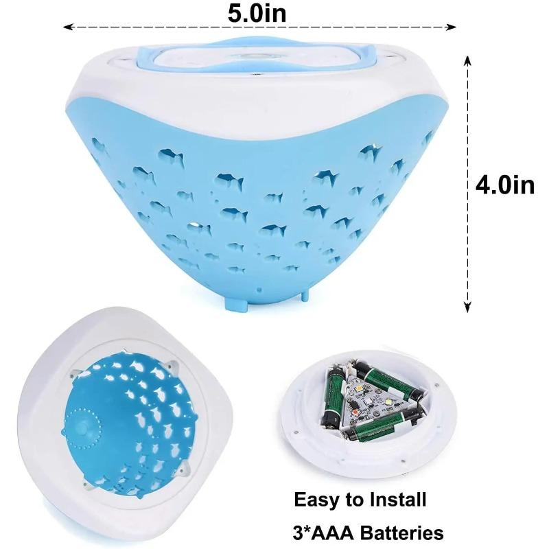 Floating Swimming Pool Lights Waterproof Colorful Battery Operated Submersible LED Lamp for Pond Bathtub Spa Fountain Projector Kids Gift Decor