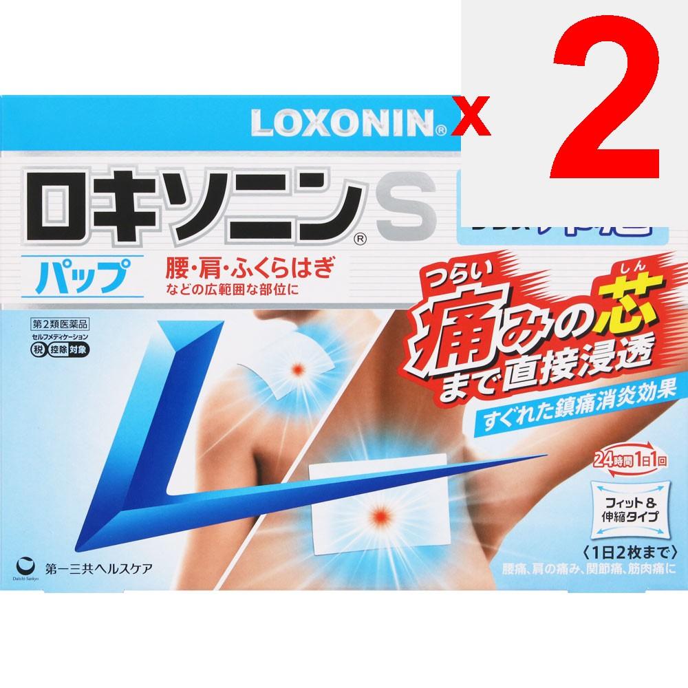 Daiichi Sankyo Healthcare Loxonin S Papp 7 Sheets Patches (Cooling) Paste Indications: Lower Back Pain, Shoulder Pain Associated with Stiff Shoulders,