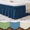 Soft Solid Color Ruffled Bed Skirt Three Sides Elastic Edge Bed Side Skirt Breathable Easy Care Bed Dust Cover Bedding Accessory