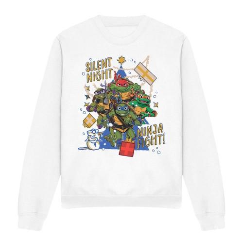Teenage Mutant Ninja Turtles: Mutant Mayhem Unisex Adult Silent Night Ninja Fight Christmas Sweatshirt