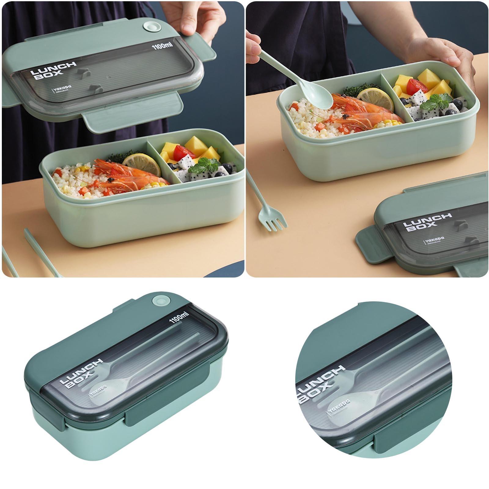 

Lunch Box Kids Bento Box Adult Lunch Box Lunch Containers For Adults/Kids/Toddler 1100ML Small Food Storage Containers with Lids зелений