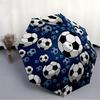 1pc Soccer Balls Pattern Automatic Open/Close Umbrella with Folding Feature Compact Travel Umbrella, Lightweight Design, for Commuting045