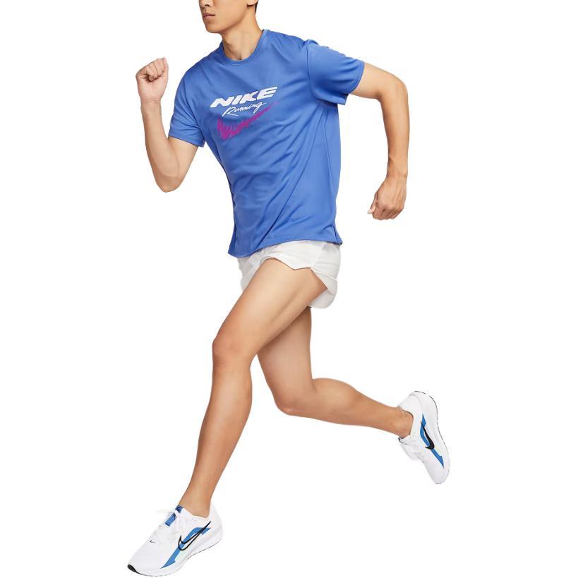 Nike Logo Crew Neck Pullover Short Sleeve T-Shirt Men T-Shirts Comet-Blue HV2136-411