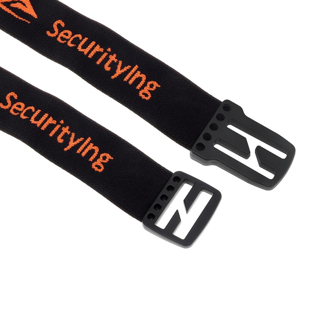 Cinghia Elastica per Lampada Frontale SecurityIng in Nylon 400mm Cinghia di Fissaggio alla Testa per Supporto Lampada Frontale da 22mm - 26mm