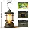 Camping Tragbare Retro Laterne Vintage Zeltbeleuchtung Laterne Dekoration Wasserdicht Outdoor Garten Straßenweg Rasenlampe