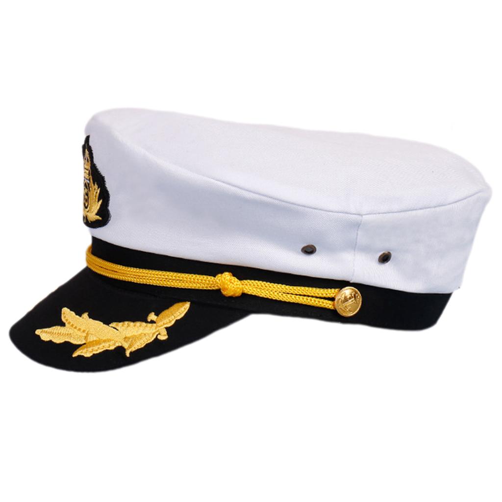 Captain Hat Costume for Women Men Teenagers for Sailor Party Decoration Costume Cosplay Dress-up