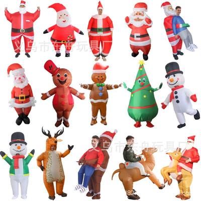 Αποκριάτικη Φουσκωτή Στολή Άγιος Βασίλης Χιονάνθρωπος Τάρανδος - Στολή Χριστουγεννιάτικο Δέντρο Μελομακάρονο