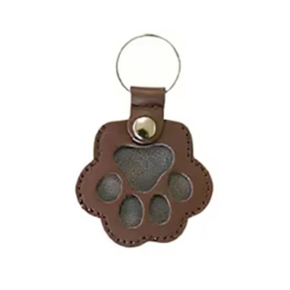 

Hanging Accessory Paw Print Keychain Pendant Multicolour Pet Memorials Bag Cat Dog коричневий