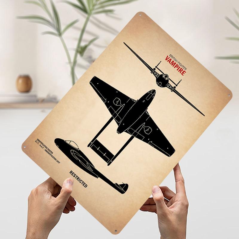 Vampire Identification Tinplate Poster Customized Wall Art Vintage Retro Metal Signs for Mancave Decoration Room House Decor