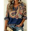 Women's Pink Plaid Geometric Print Tie Neck Blouse Ruffle 3/4 Sleeve Casual Office Work Loose Spring Autumn Top