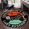 Energetic Gaming Controller round carpet Chair cushion Round Entryway Rug, Soft Round Rugs for Living Room, Bedroom, Circle Carpet decor gifts