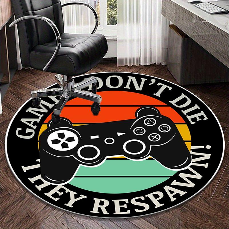 Energetic Gaming Controller round carpet Chair cushion Round Entryway Rug, Soft Round Rugs for Living Room, Bedroom, Circle Carpet decor gifts