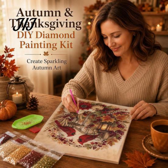 DIY Faux Pearl Art for Adults Autumn Painting Kit, Pumpkin Turkey Easy Craft Kits Kids Sunflower 3D Wall Kit Handmade Fall Home Decor Thanksgiving