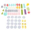 62PCS Baby Duck Slide Bath Toys Water Slide Track Wall Track Building Set Fun Bath Time Toys Shower Gifts for Toddlers
