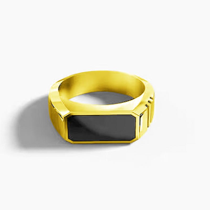 

Кольцо из цинкового сплава с гальваническим золотым покрытием и капельным маслом, мужское модное хип-хоп квадратное кольцо, агрессивное, с ретро-дизайном 13