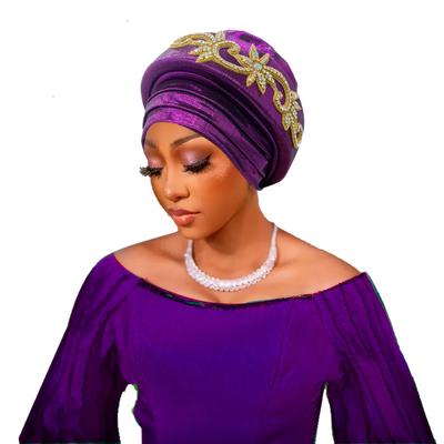 Diamonds Turban Cap for Women