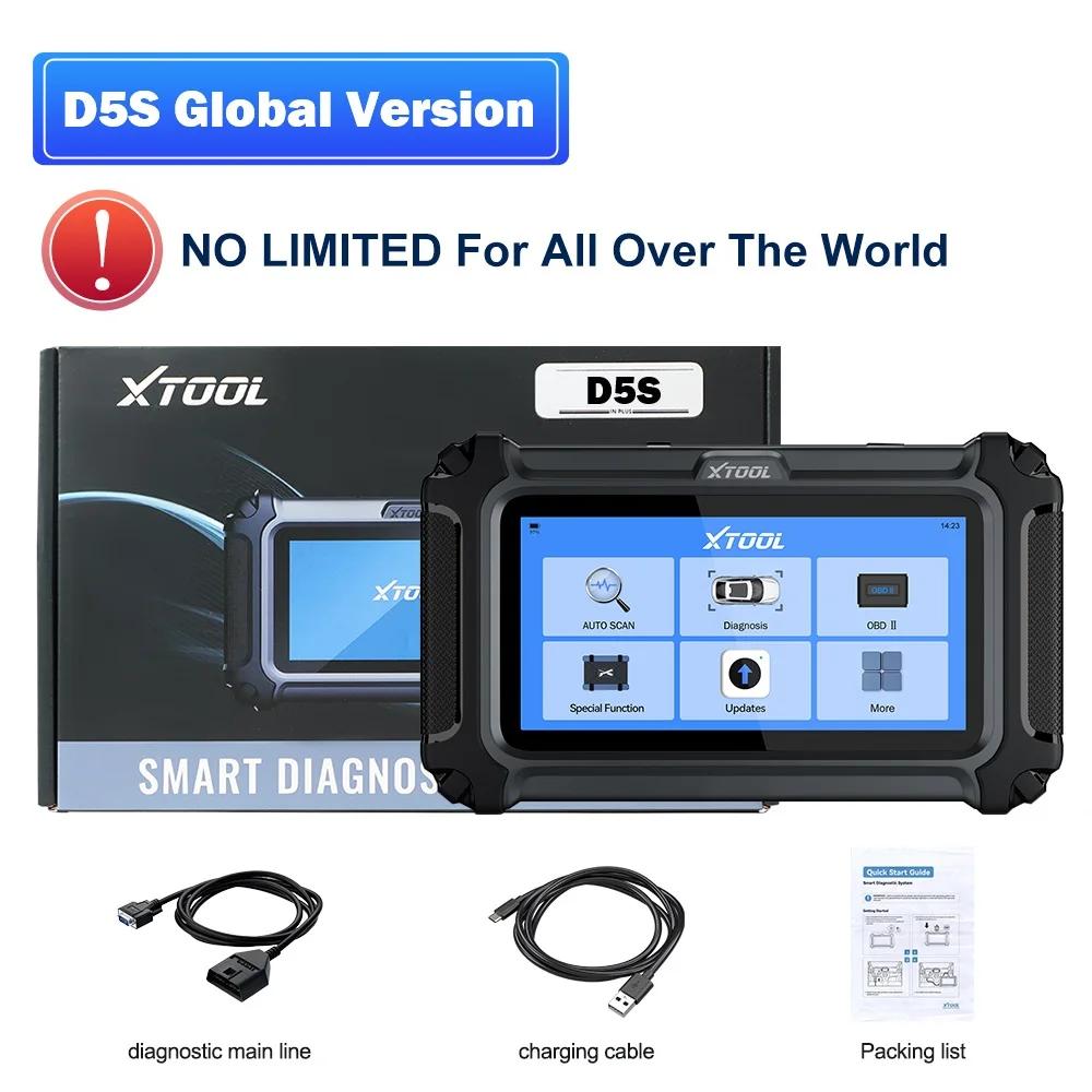 

XTOOL D5S Car Diagnostic Tool Automatic OBD2 Scanner 16 Reset Functions with CANFD FCA Protocol Lifetime Free Update XTOOL D5S