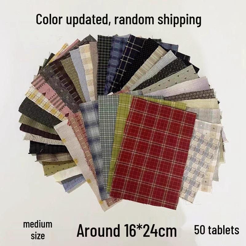 Pre-dyed Small Fabric Scraps for Doll Clothes and Patchwork Quilts with Needle by Hai Leide Zhu