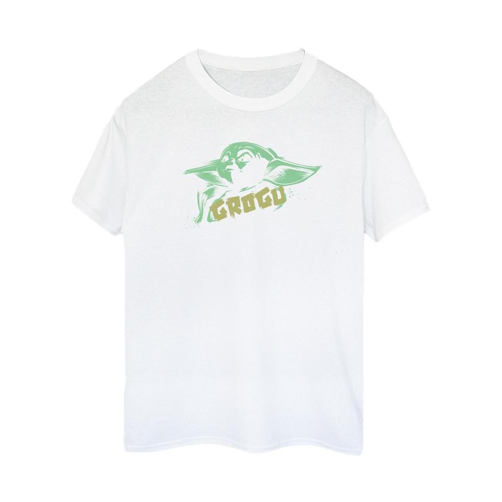 Star Wars Womens/Ladies The Mandalorian Grogu The Child Splat Cotton Boyfriend T-Shirt