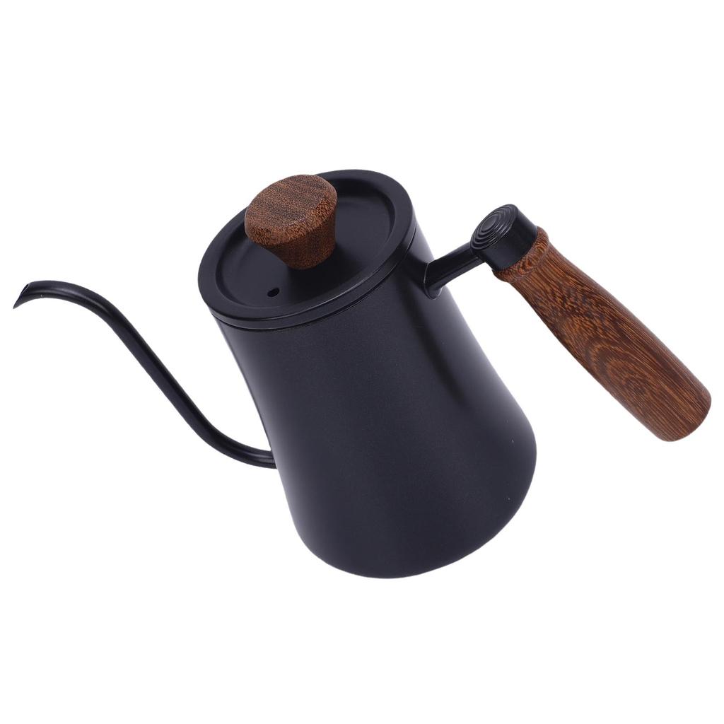 Hand Brew Coffee Kettle 600ML 304 Stainless Steel Narrow Spout Coffee Pot with Scale Insulated Handle for Home Camping
