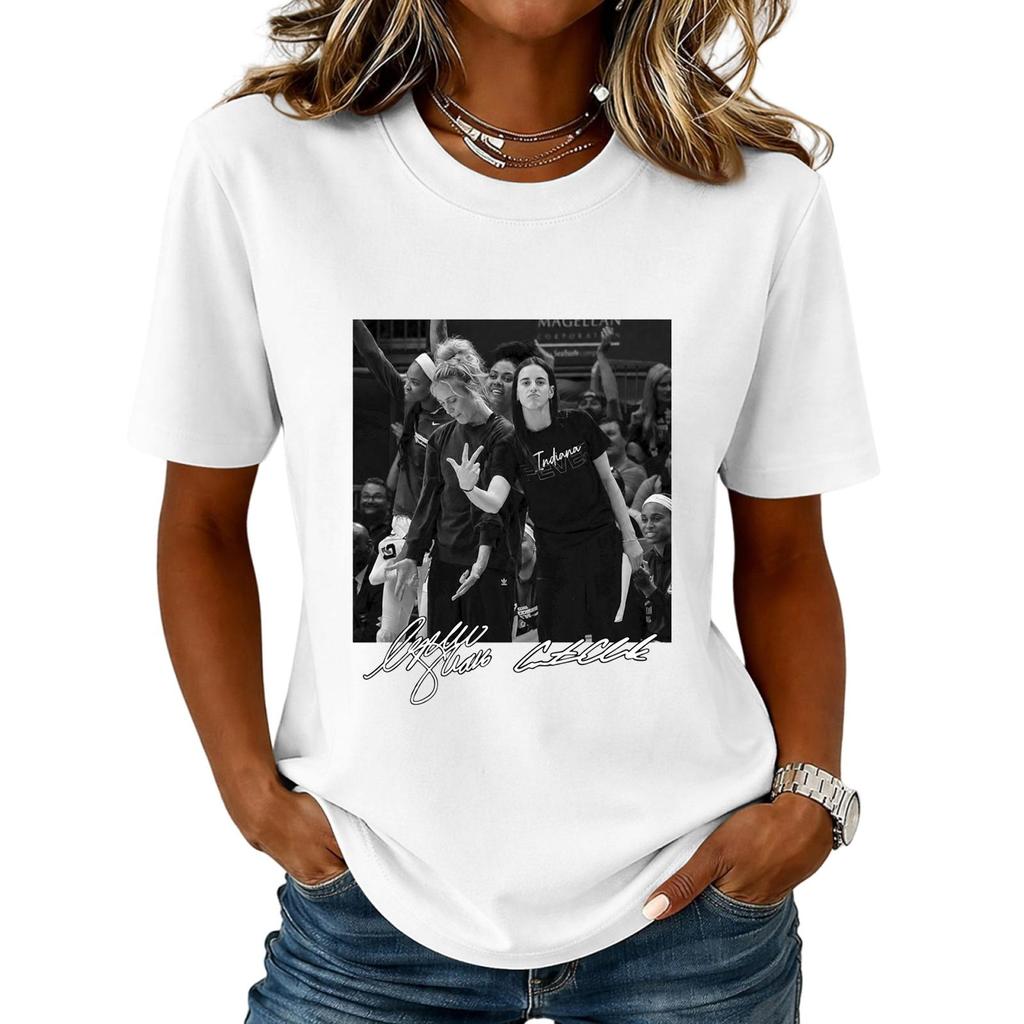 Unisex Casual Letter Print Neck Short Sleeve T-Shirt for Everyday Wear