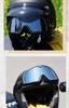3C Certified Retro Harley Carbon Fiber Motorcycle Helmet, Unisex All-Season Winter Half Helmet