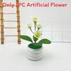 Jasmine Flower Potted Plant Artificial Decor For Home Outdoor Garden Scene
