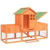 Vidaxl Rabbit Cage, Brown, 170X63X113 Cm, Pine Wood