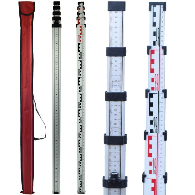 5M Double-Segment Aluminum Leveling Staff with Survgeo Cover