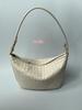 Handmade Women's Soft Leather Woven Shoulder Bag