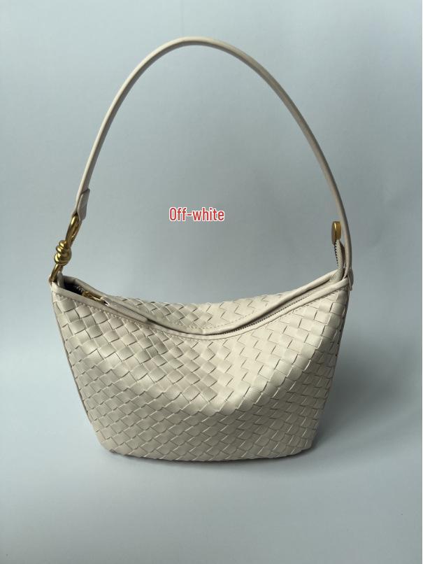 Handmade Women's Soft Leather Woven Shoulder Bag