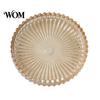 Round Candle Holder Pillar Tray, Decorative Glass Modern Home Decor Dish, for Table Spill-proof