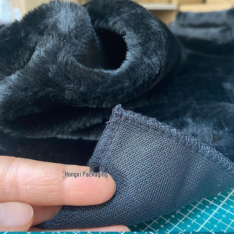 Black and White Plush Fabric Mat for Glasses, Phones, and Jewelry Display