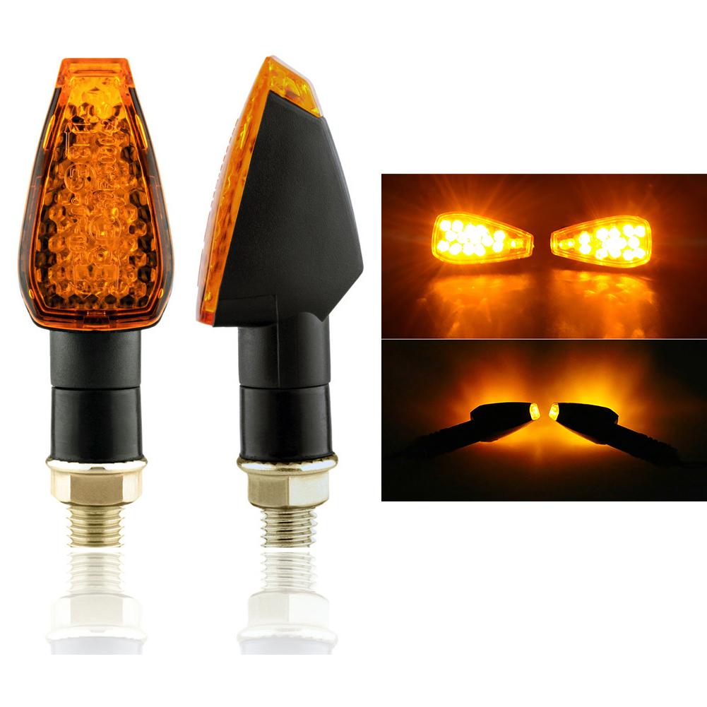 2PCS Motorcycle LED Turn Signal Light Motorcross Short Indicator Blinker Side Lights For Yamaha Kawasaki Honda Suzuki Motorbikes