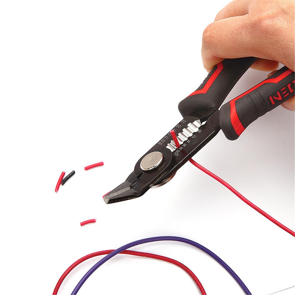 6.5Inch Multifunctional Wire Stripper Pliers Cable Cutter for Electricians and DIY Enthusiasts with Ergonomic Handle