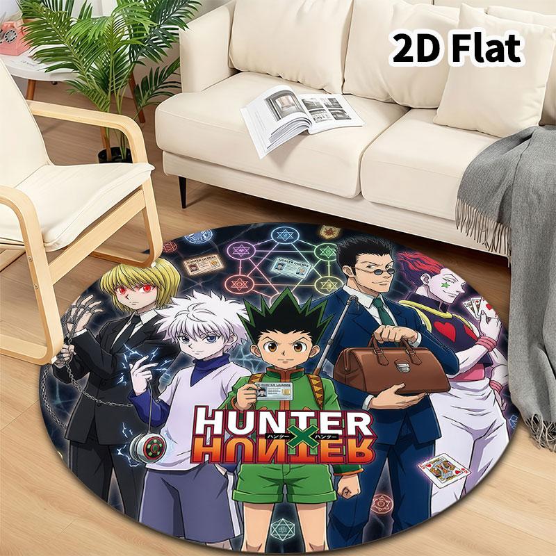 Hunter X Hunter Round Area Rug Carpet Rug For Living Room Bedroom Sofa Playroom Decor Nonslip Floor Mat