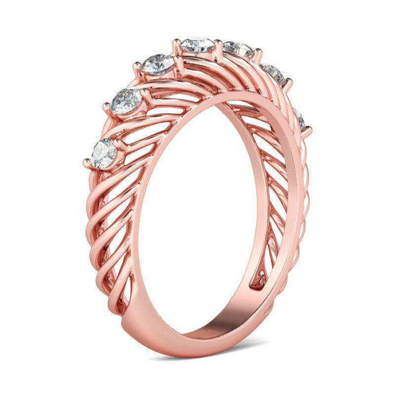 Ehering Modeschmuck Damenring eingelegt mit Super Flash Zirkonia Ring