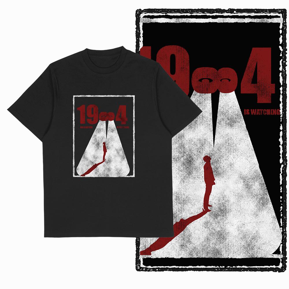 Coolmind X0019 Bavlna velká velikost potisk 1984 Exkluzivní grafické pánské tričko volné s kulatým výstřihem pánské tričko ležérní tričko pro muže trička