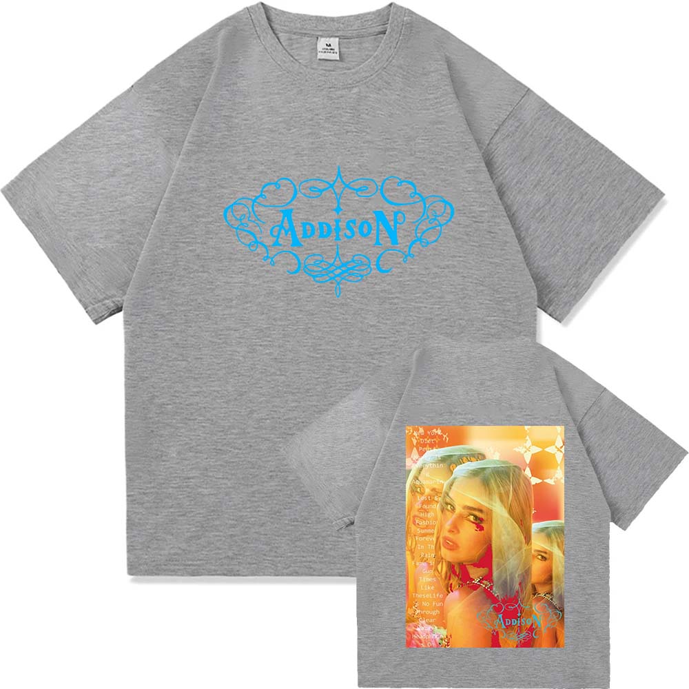 

2025 Addison Rae 2025 New Album Addison T Shirt Fashion Retro UnisexWomen Clothing Harajuku Clothes Summer 100 Cotton Graphic T S S